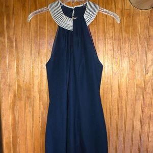 Vintage Navy Dress with Pearls -Collections
